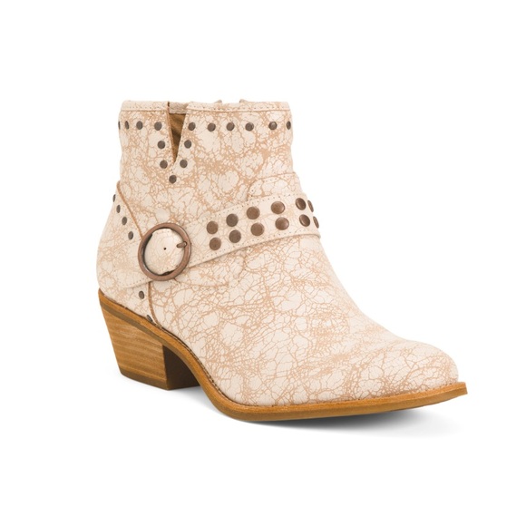 Sofft Suede Allene li Western Comfort Booties Natural Cream & Tan Women’s 6.5 - Picture 1 of 12